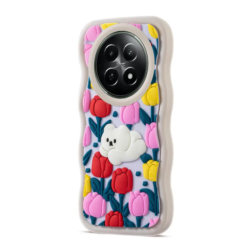 3D Silicone Soft Wave Edges Mobile Back Case For Realme 12 5G