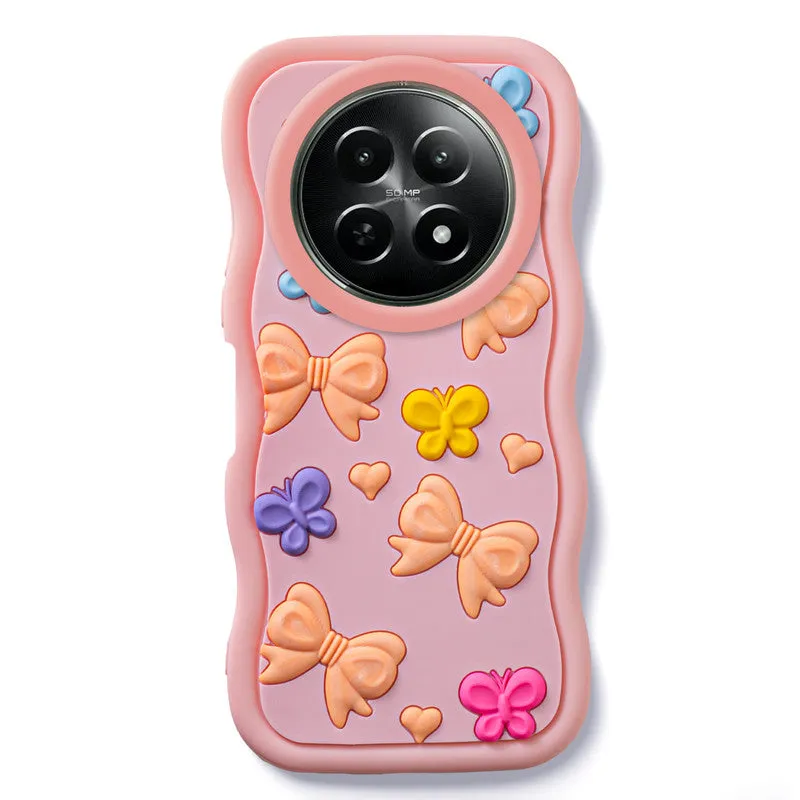 3D Silicone Soft Wave Edges Mobile Back Case For Realme 12 5G