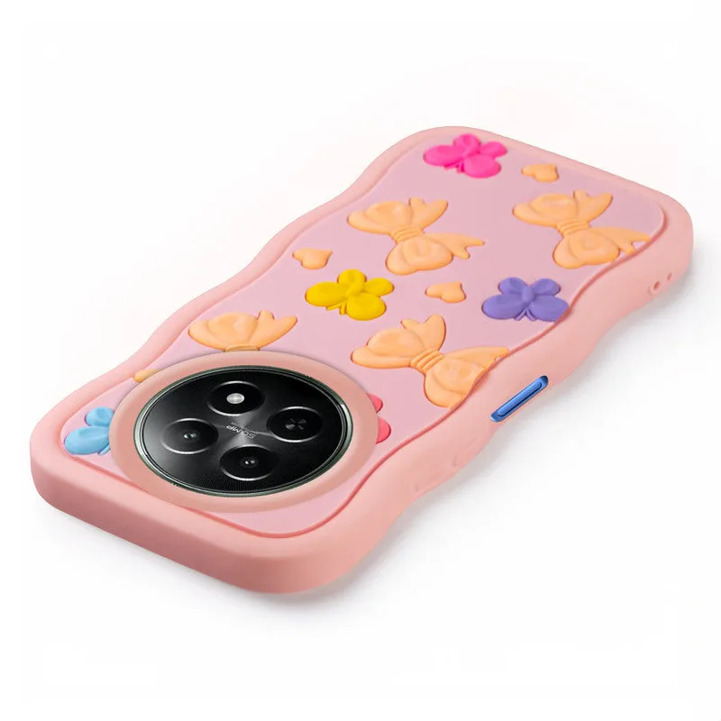 3D Silicone Soft Wave Edges Mobile Back Case For Realme 12 5G