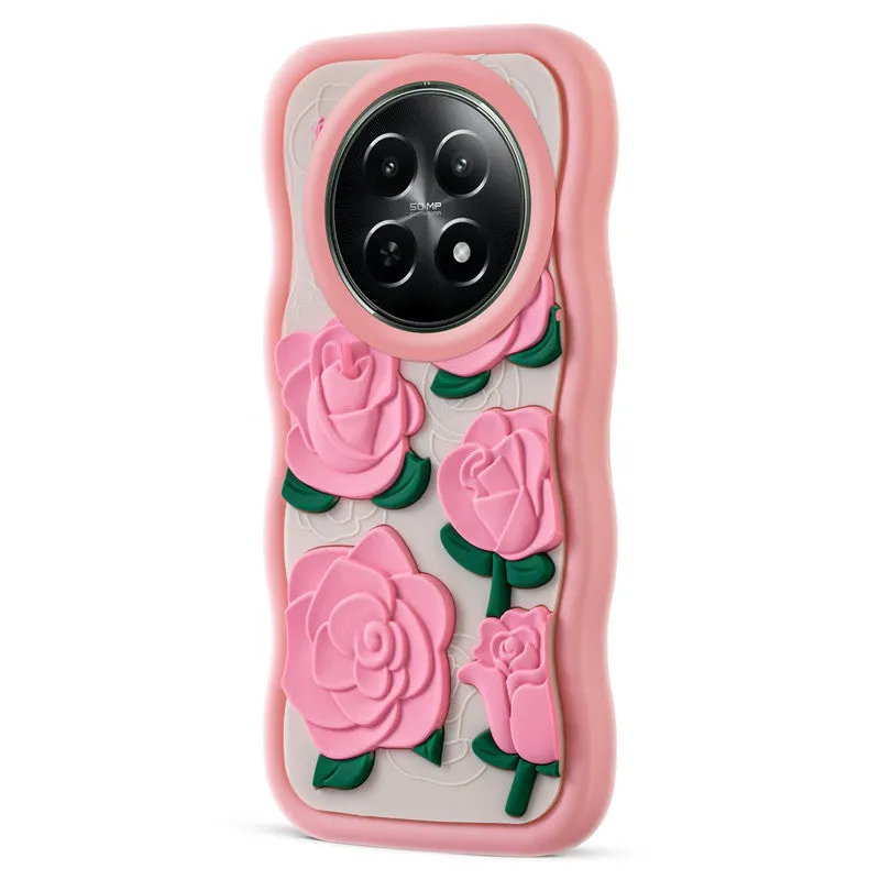 3D Silicone Soft Wave Edges Mobile Back Case For Realme 12 5G