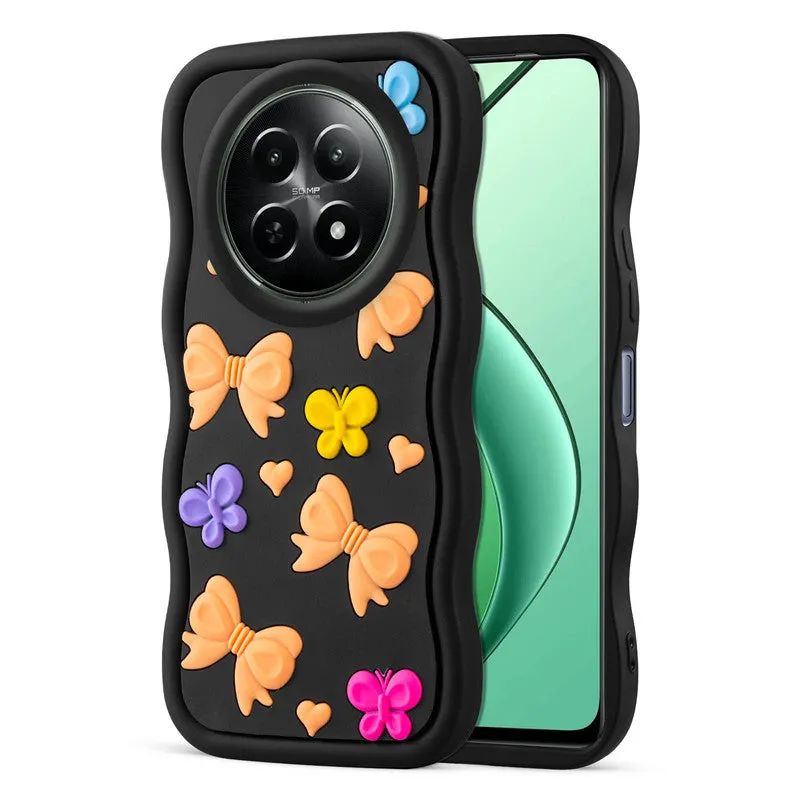 3D Silicone Soft Wave Edges Mobile Back Case For Realme 12 5G