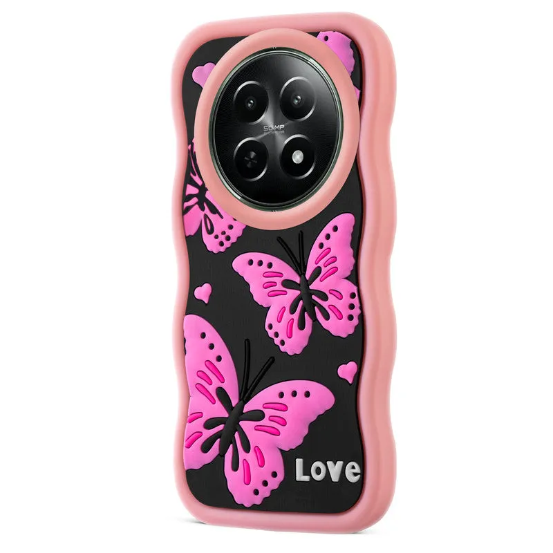 3D Silicone Soft Wave Edges Mobile Back Case For Realme 12 5G