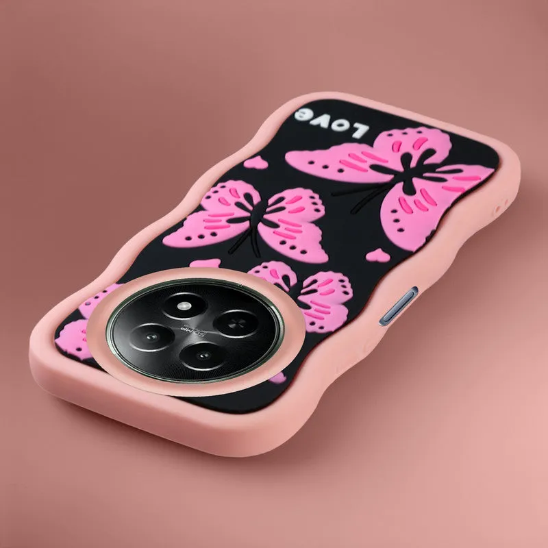 3D Silicone Soft Wave Edges Mobile Back Case For Realme 12 5G