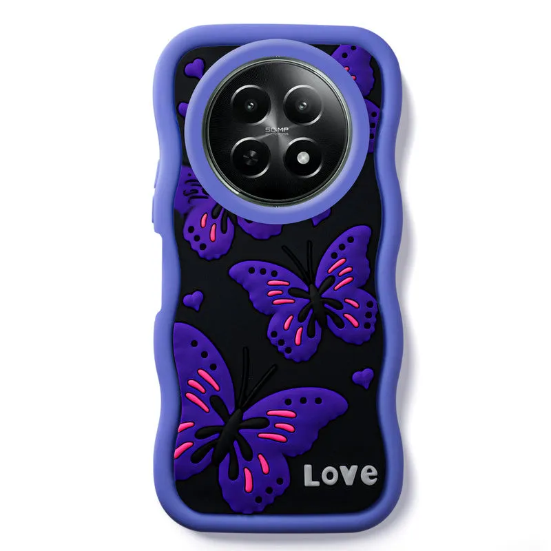 3D Silicone Soft Wave Edges Mobile Back Case For Realme 12 5G