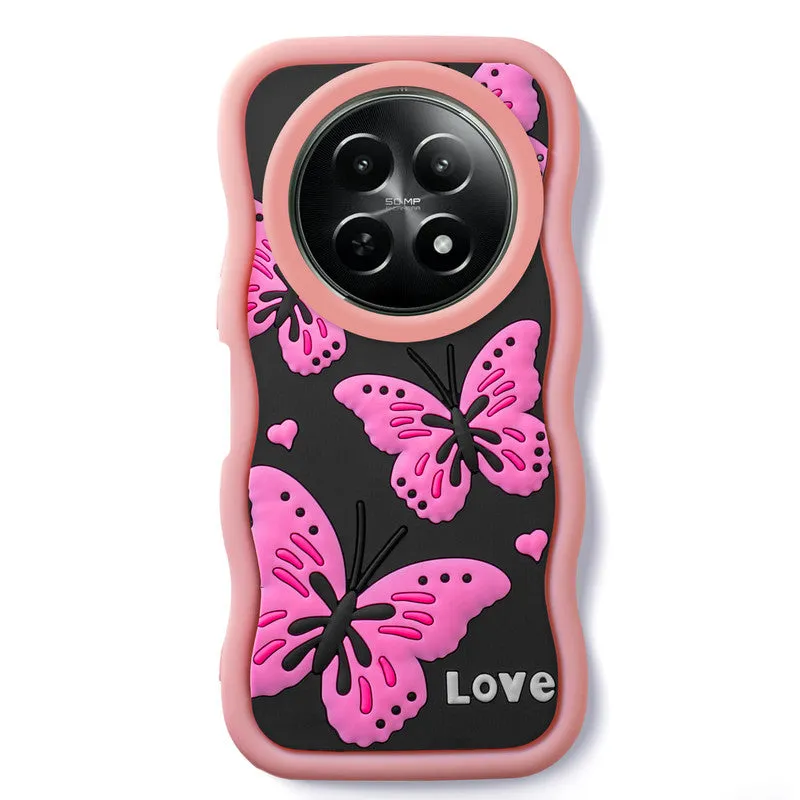 3D Silicone Soft Wave Edges Mobile Back Case For Realme 12 5G