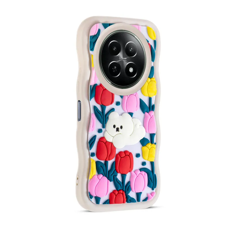 3D Silicone Soft Wave Edges Mobile Back Case For Realme 12 5G