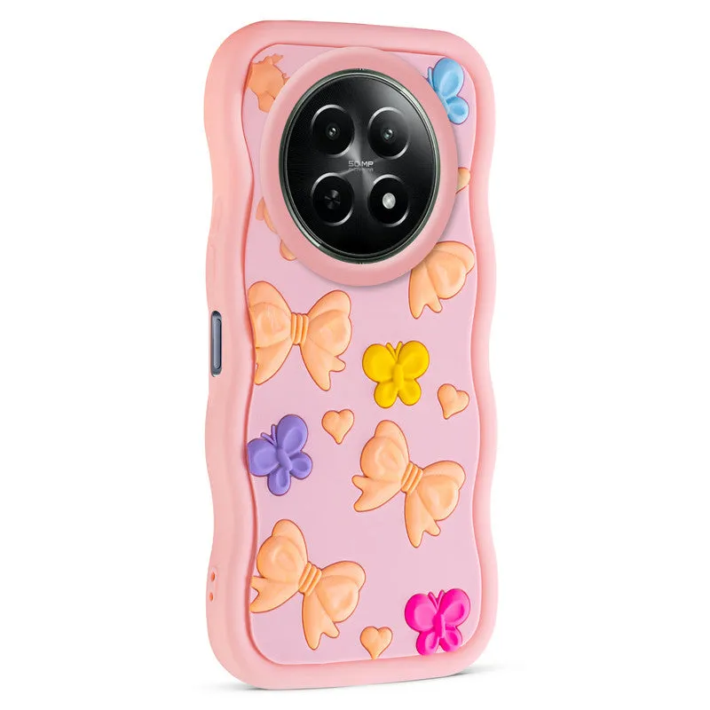 3D Silicone Soft Wave Edges Mobile Back Case For Realme 12 5G