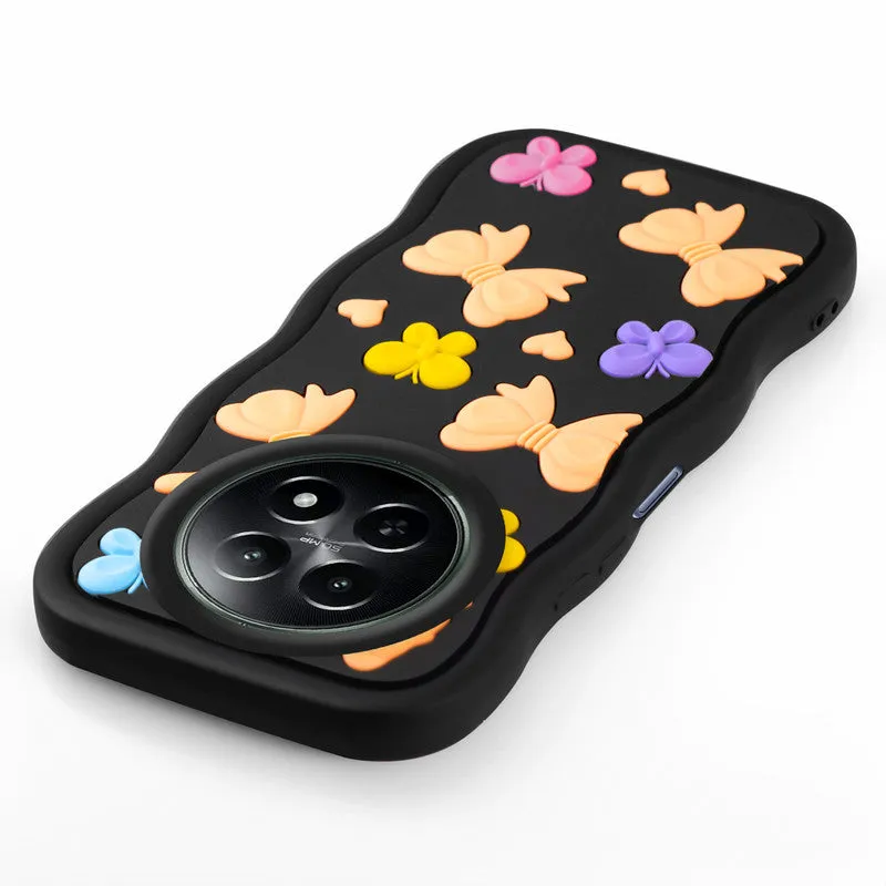 3D Silicone Soft Wave Edges Mobile Back Case For Realme 12 5G