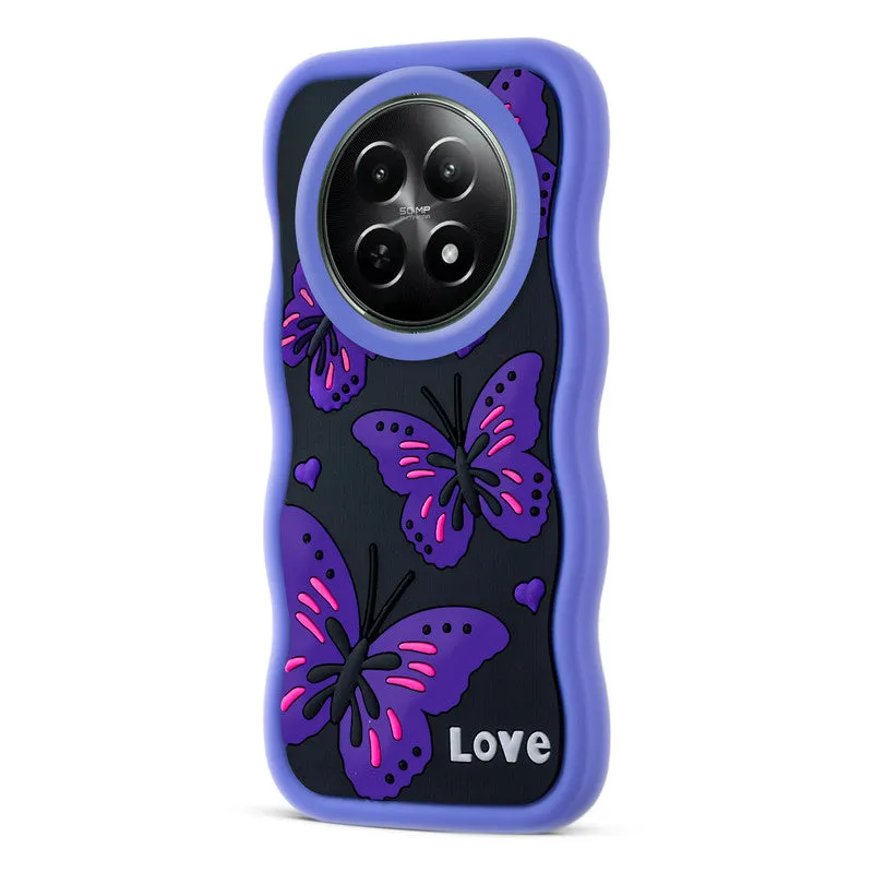 3D Silicone Soft Wave Edges Mobile Back Case For Realme 12 5G
