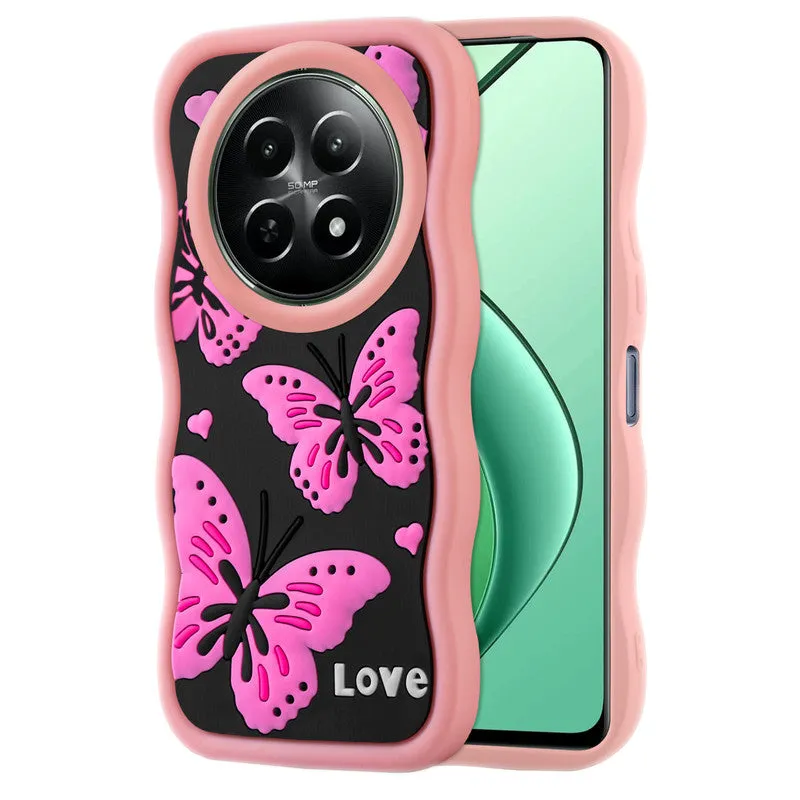 3D Silicone Soft Wave Edges Mobile Back Case For Realme 12 5G