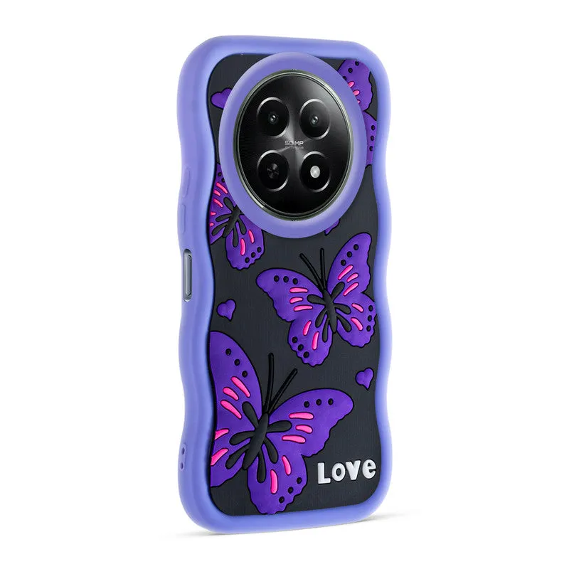 3D Silicone Soft Wave Edges Mobile Back Case For Realme 12 5G