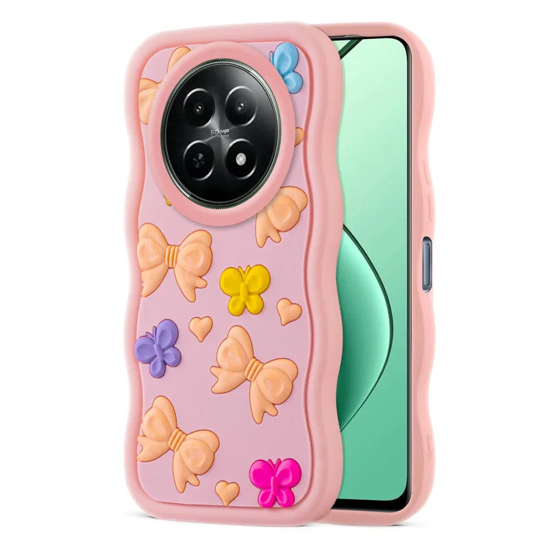 3D Silicone Soft Wave Edges Mobile Back Case For Realme 12 5G