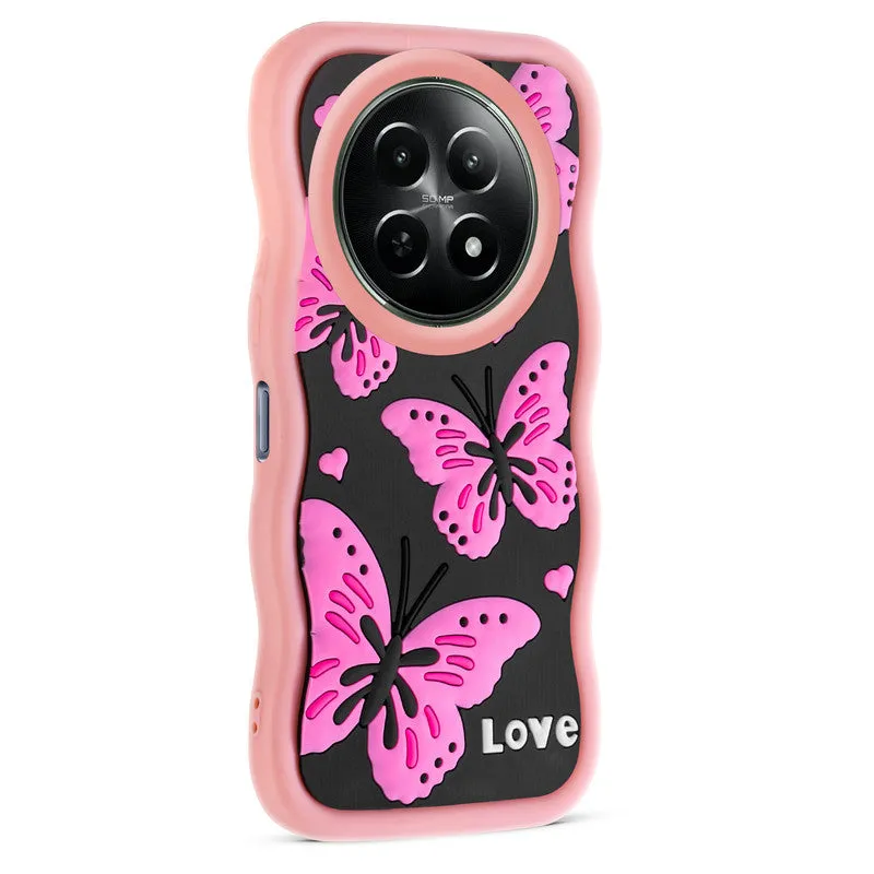 3D Silicone Soft Wave Edges Mobile Back Case For Realme 12 5G