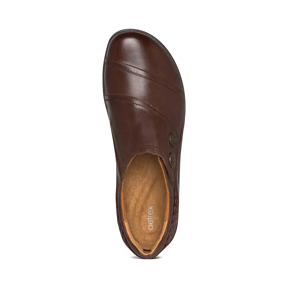 Aetrex Women's Karina Slip On in Brown