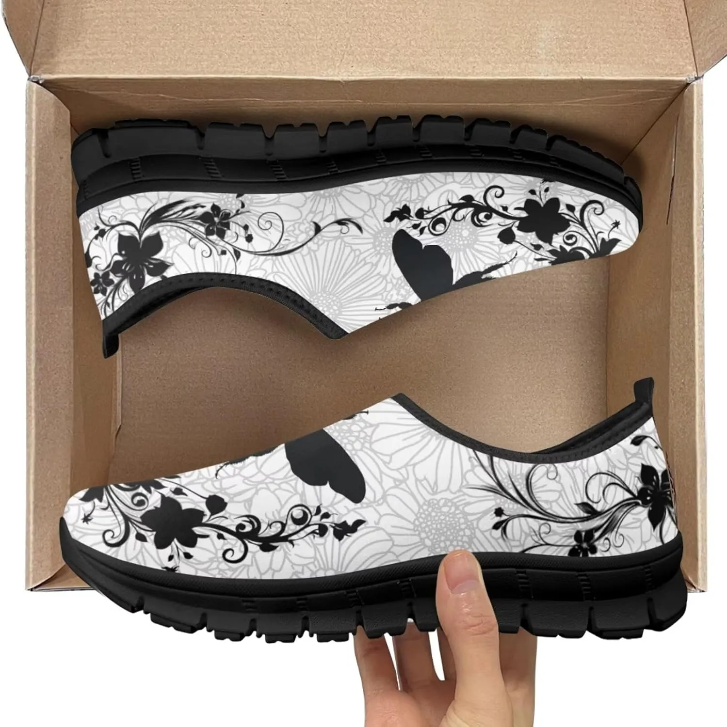 Animals Print Walking Shoes for Women Low Cut Lightweight Breathable Anti Slip Tennis Shoes