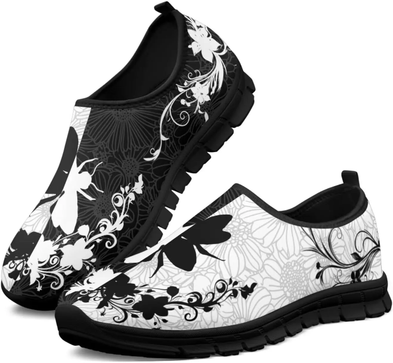 Animals Print Walking Shoes for Women Low Cut Lightweight Breathable Anti Slip Tennis Shoes