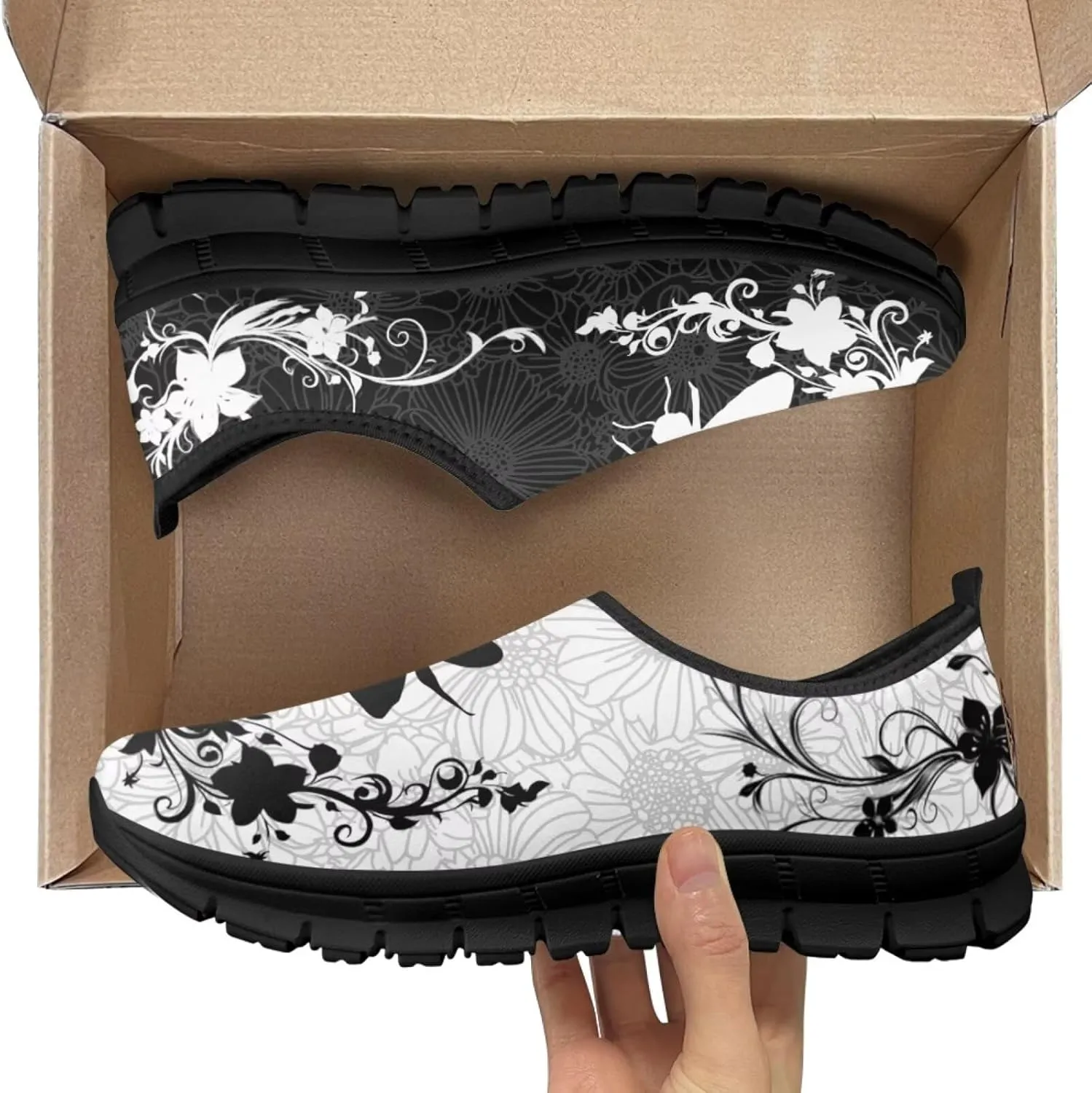 Animals Print Walking Shoes for Women Low Cut Lightweight Breathable Anti Slip Tennis Shoes