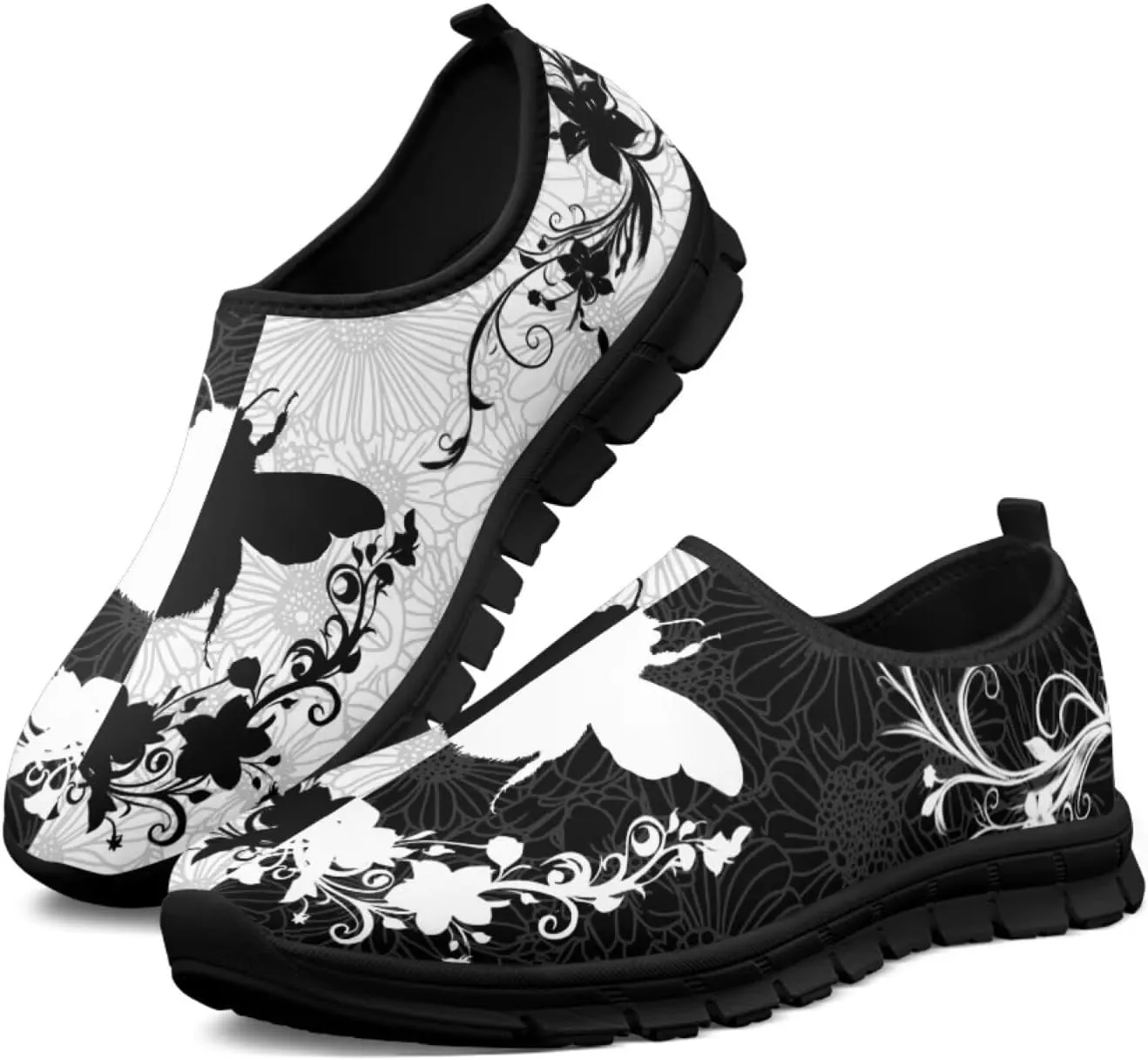 Animals Print Walking Shoes for Women Low Cut Lightweight Breathable Anti Slip Tennis Shoes