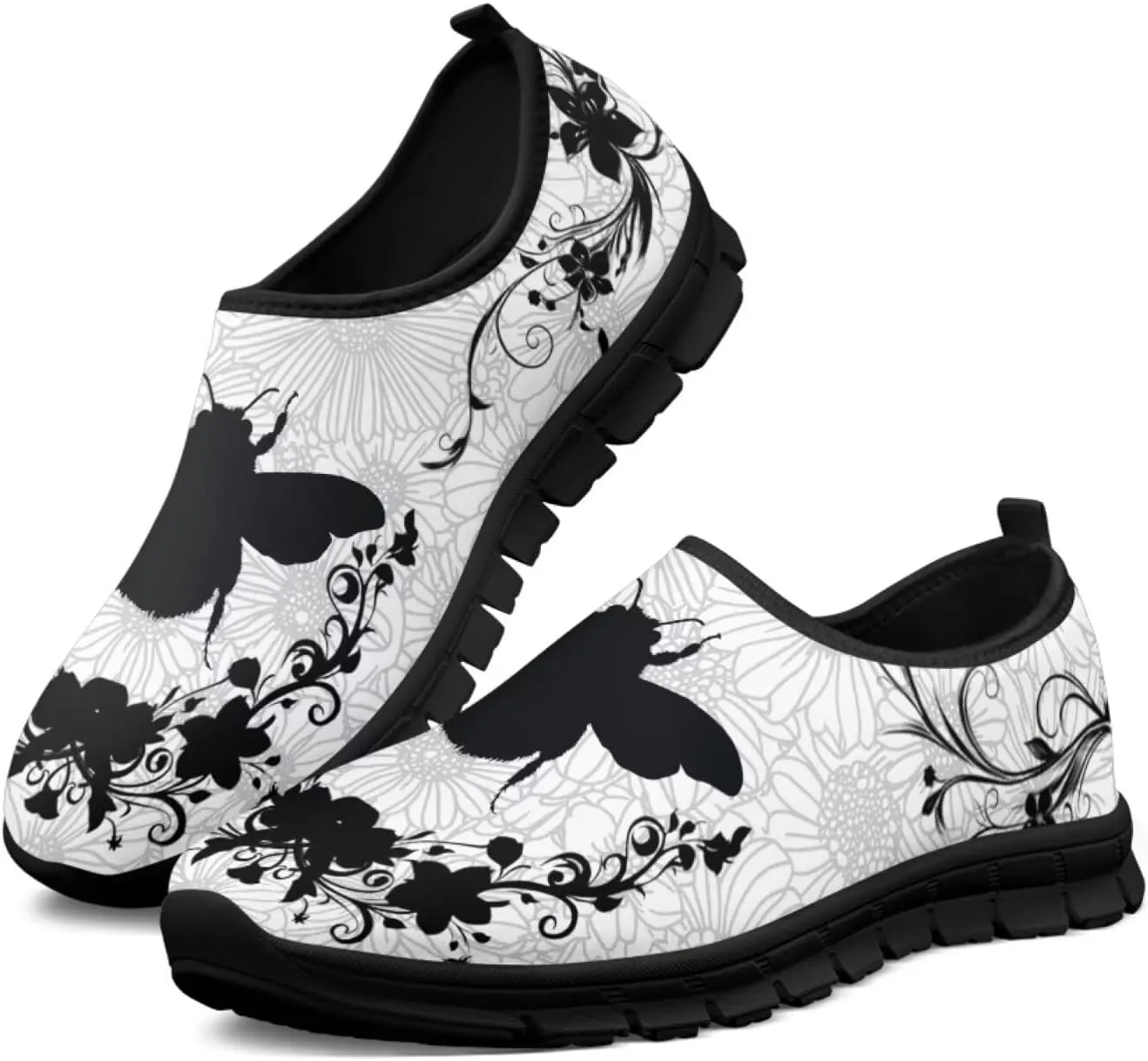 Animals Print Walking Shoes for Women Low Cut Lightweight Breathable Anti Slip Tennis Shoes
