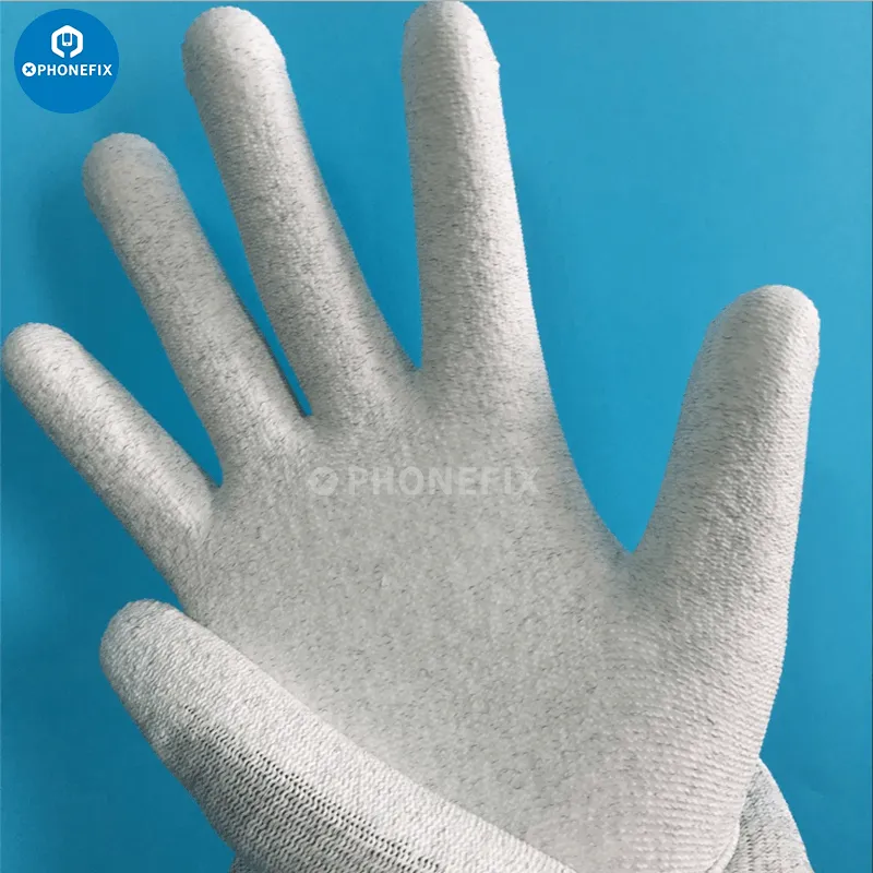 Anti Static Gloves PU Coated ESD Safe Electronic Working Gloves