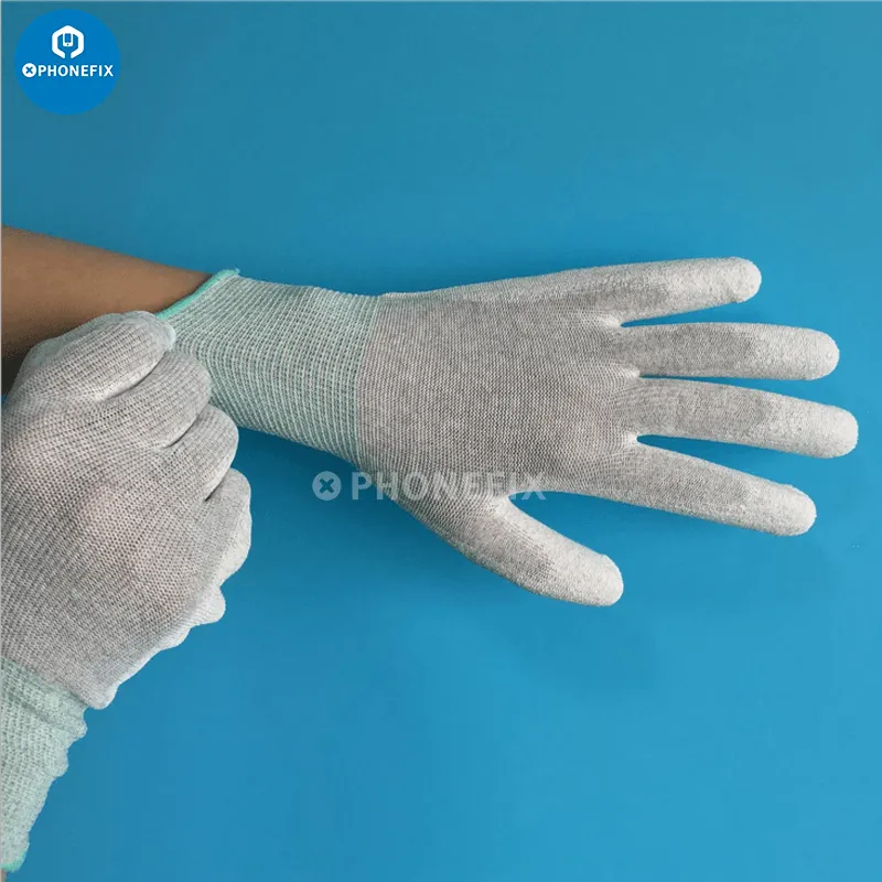 Anti Static Gloves PU Coated ESD Safe Electronic Working Gloves