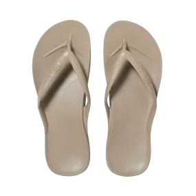 Archies Arch Support Flip Flops - Taupe