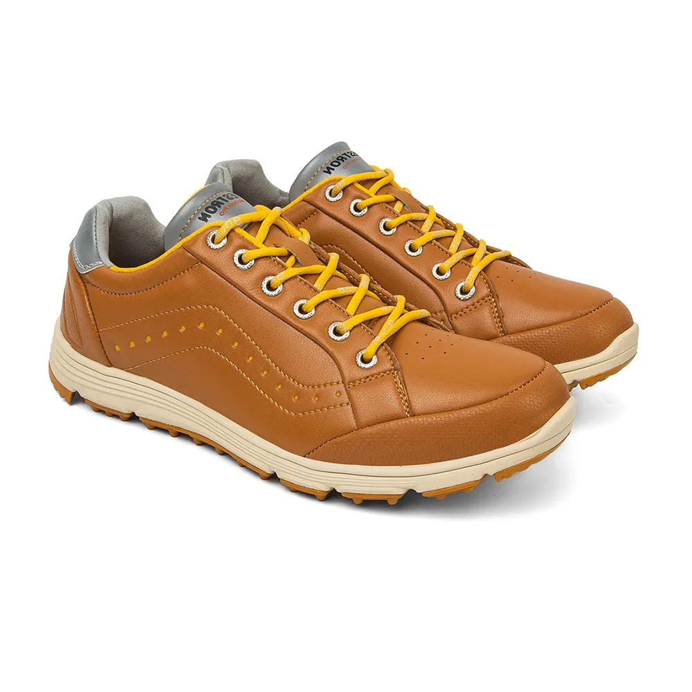 Ask Echo G718 Men's Breathable Spikeless Golf Shoes / Brown