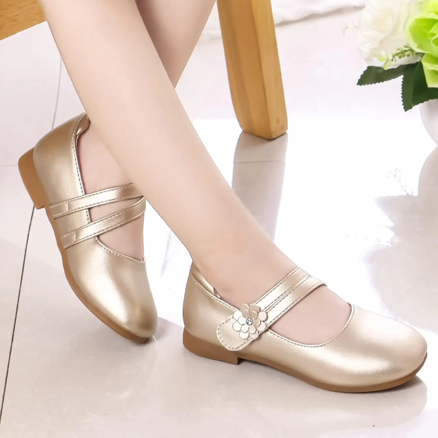 Baby Sneaker Shoes Girl Shoes Small Leather Shoes Single Shoes Children Dance Shoes Girls Performance Toddler Slip Shoe