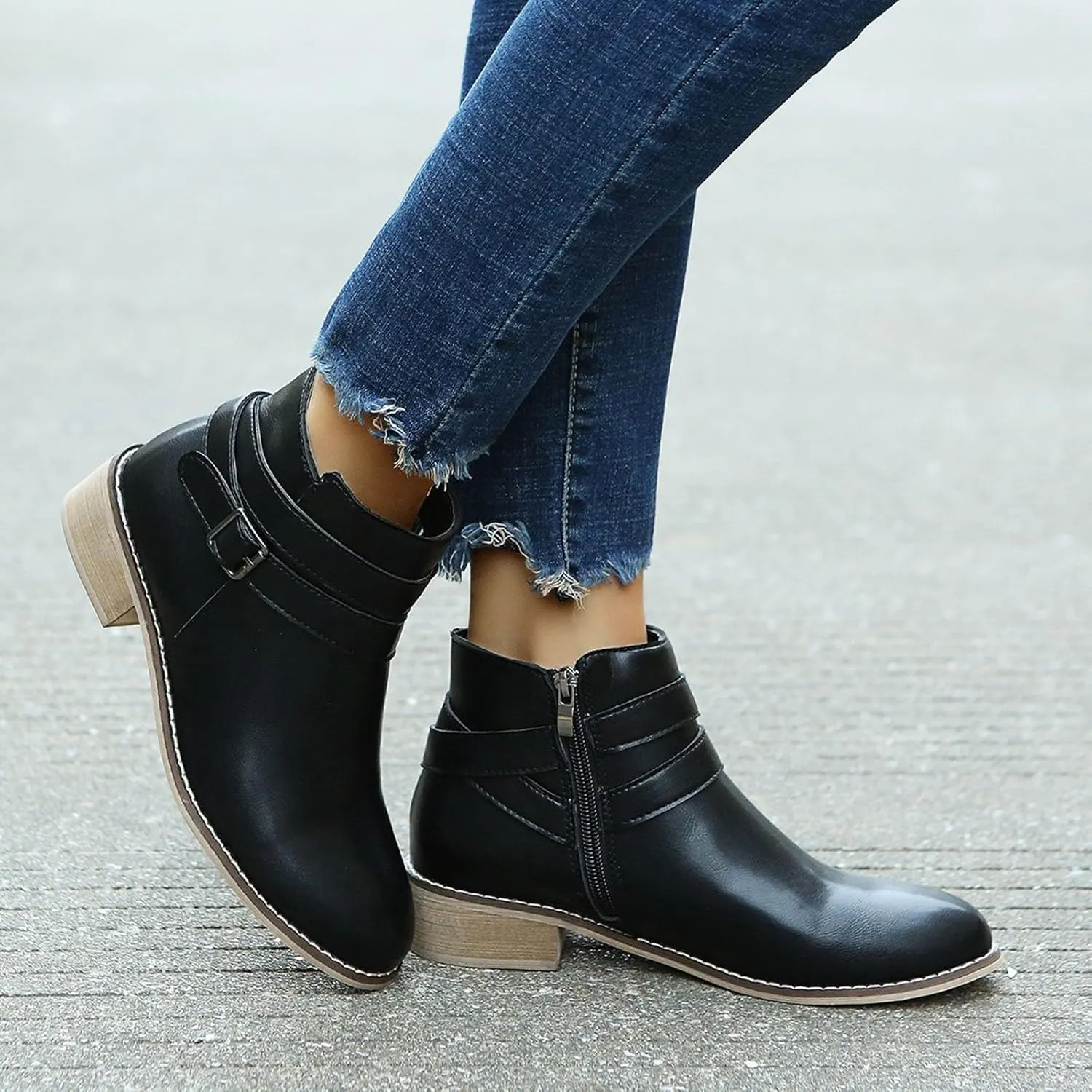 Boots Women Women Boots Blue Cowboy Boots for Women Womens Winter Booties Combat Boots Womens Black Ankle Booties Military Lace Up Leather Ankle Bootie Slippers for Women