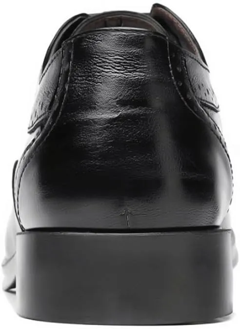 Casual Shoes for Men Leather Dress Oxford Shoes for Men PU Leather Brogue Dress Shoes Classic Business Formal Wedding Shoes Man Non-Slip Shoes Handcrafted Mens Oxford Shoes