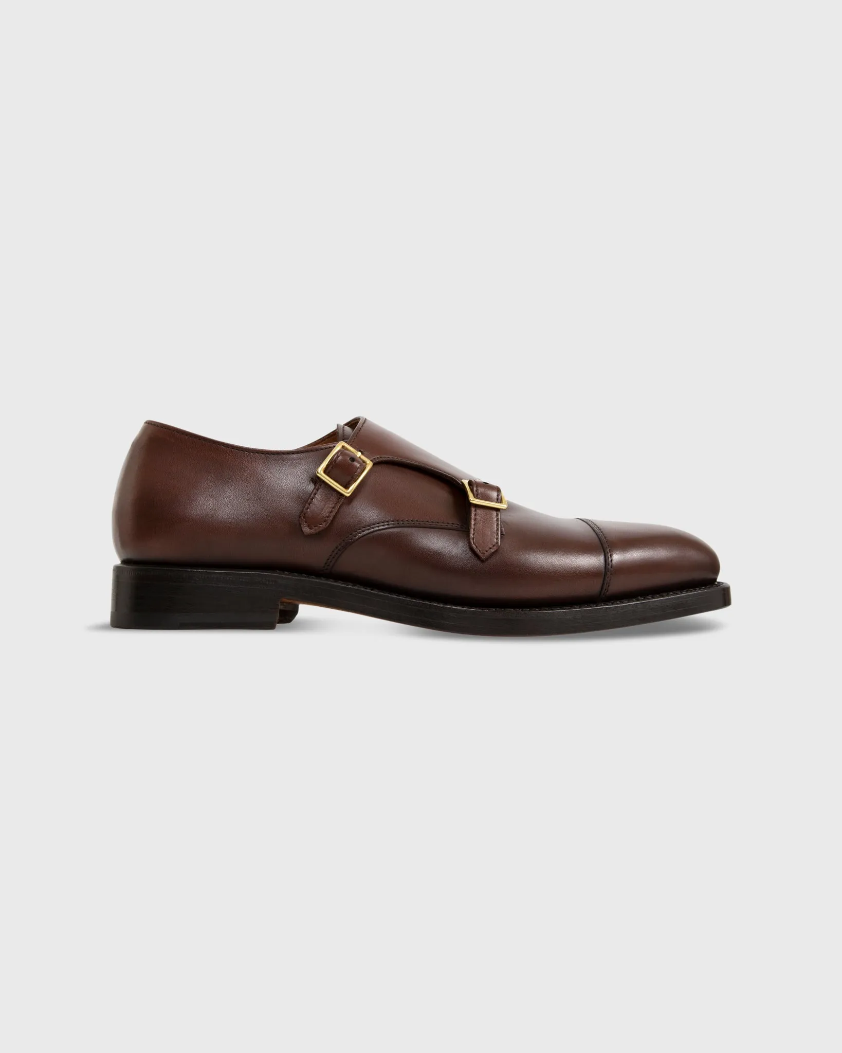 Double Monk Strap in Espresso Calfskin