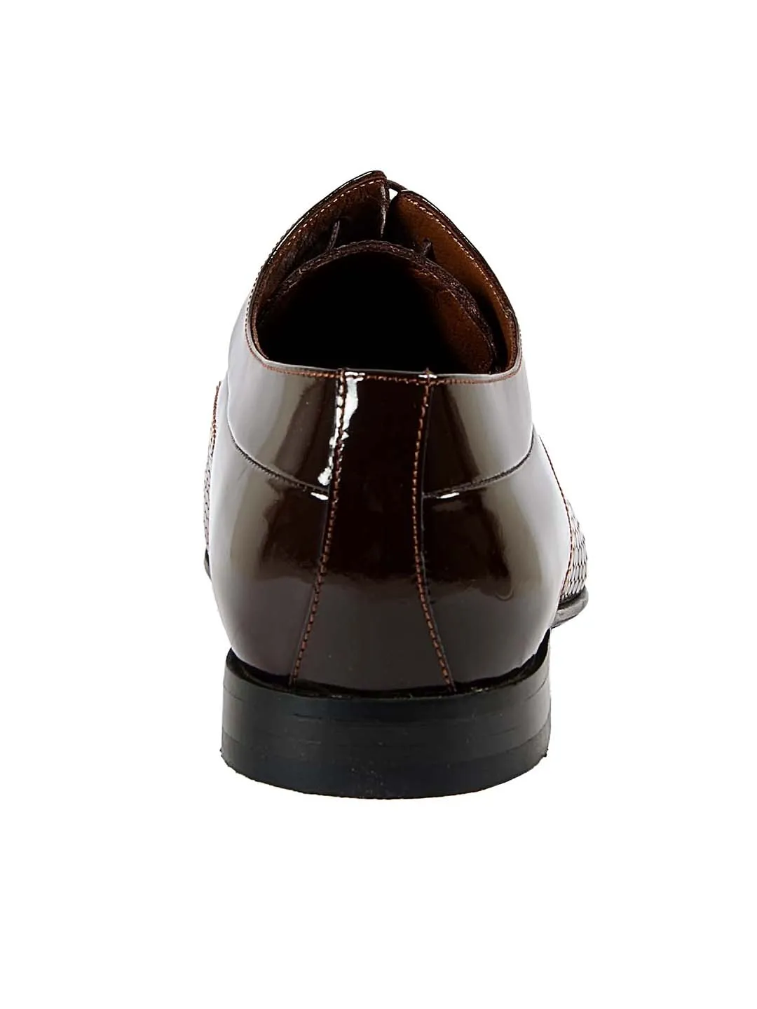 Franco Gabbani Patent Leather Brown Dress Shoe By HITZ