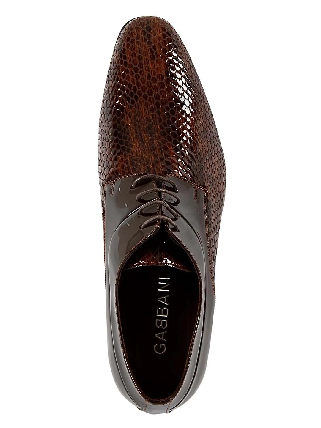 Franco Gabbani Patent Leather Brown Dress Shoe By HITZ