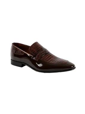 Franco Gabbani Patent Leather Brown Dress Shoe By HITZ
