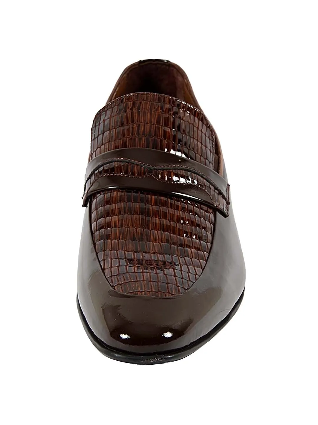 Franco Gabbani Patent Leather Brown Dress Shoe By HITZ