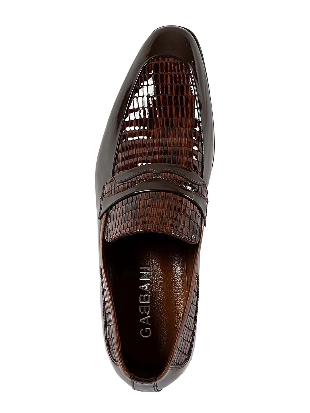 Franco Gabbani Patent Leather Brown Dress Shoe By HITZ