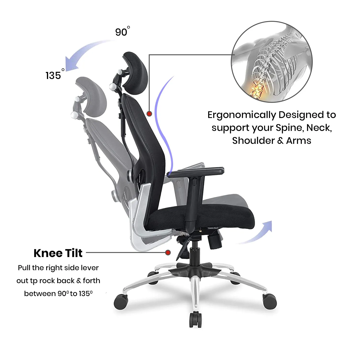 Green Soul New York Superb High Back Mesh Office Chair