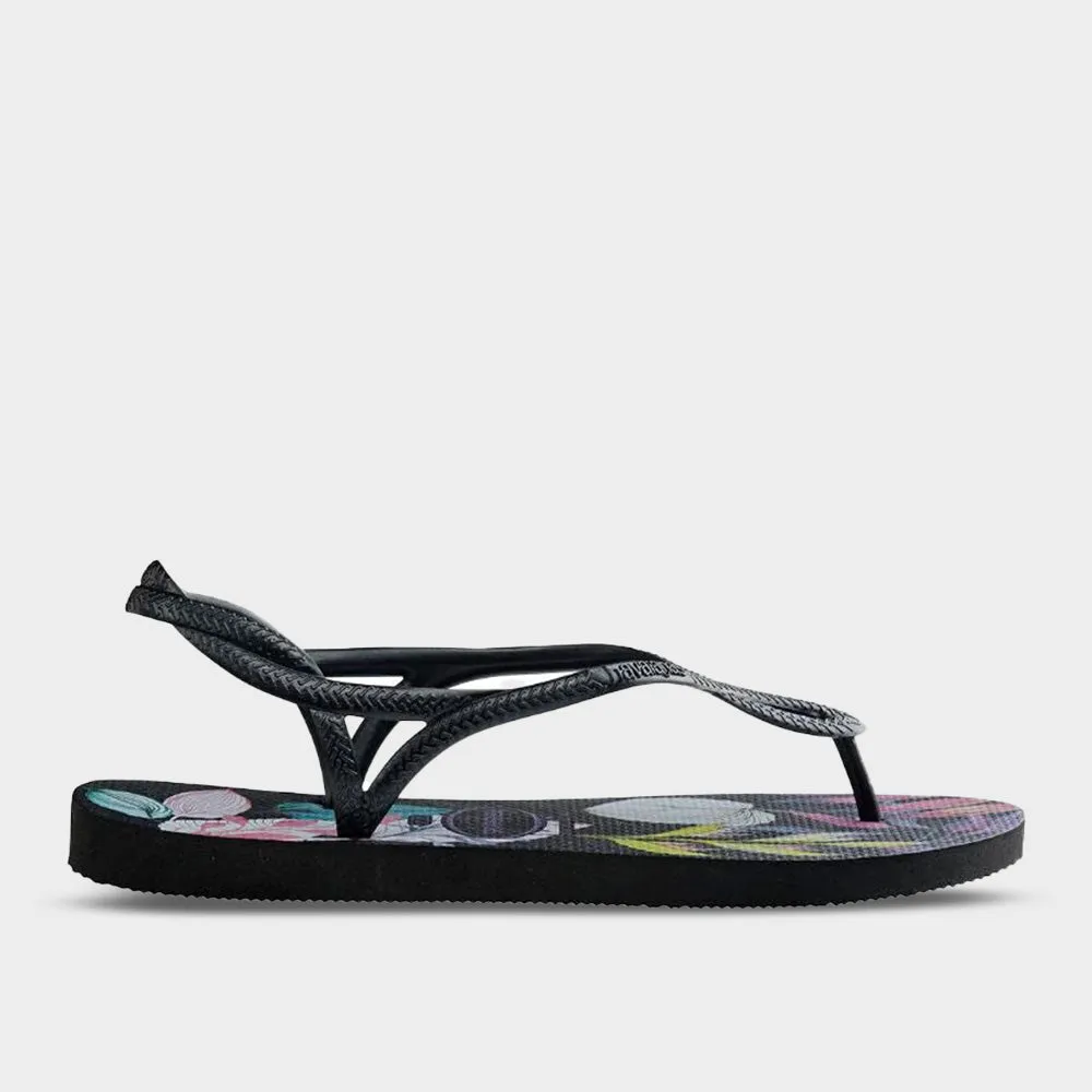 Havaianas Womens Luna Print Sandal Black/Multi _ 183480 _ Black