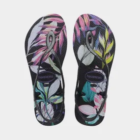 Havaianas Womens Luna Print Sandal Black/Multi _ 183480 _ Black