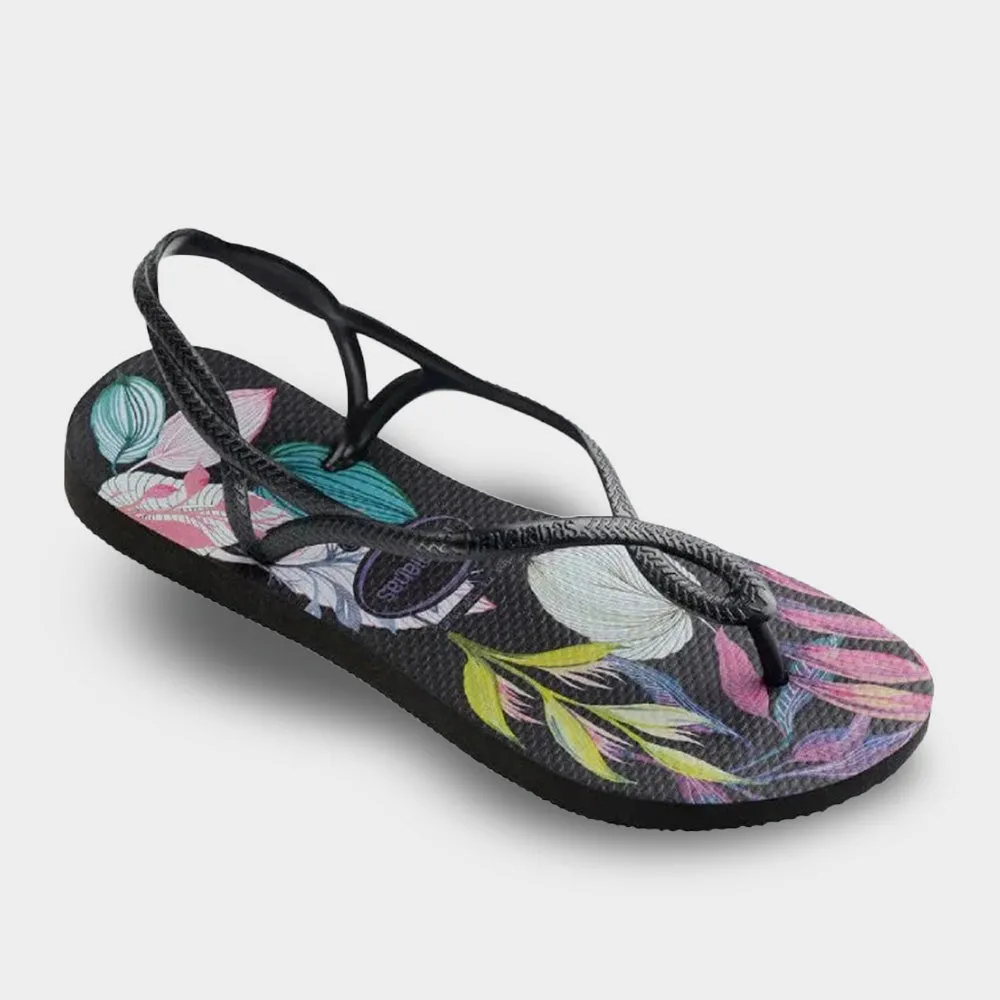 Havaianas Womens Luna Print Sandal Black/Multi _ 183480 _ Black