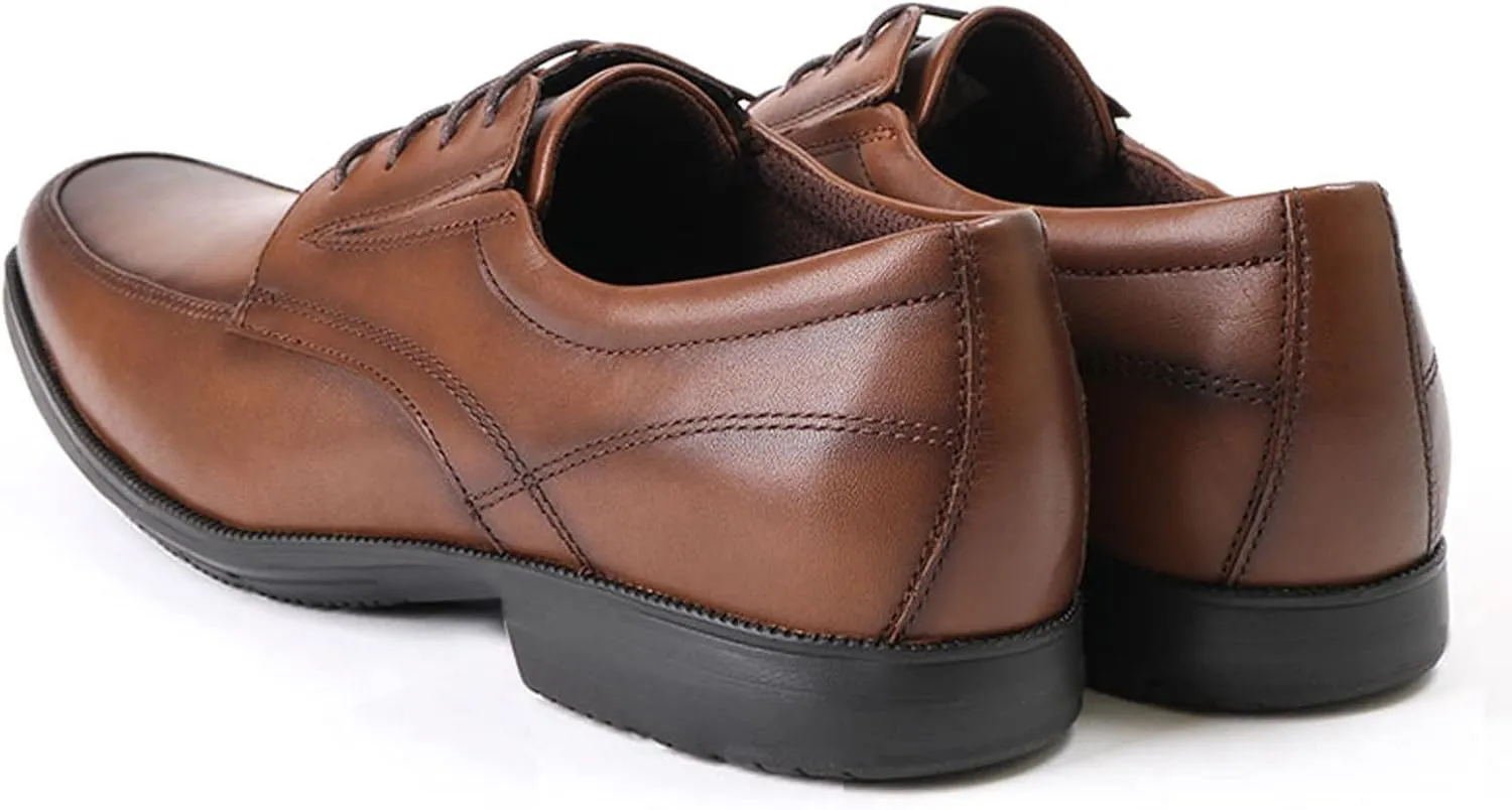 HINDOLA Men's Oxford Dress Leather Shoes Anti-Slip Breathable Commuting Business Shoes Classic Wedding Shoes