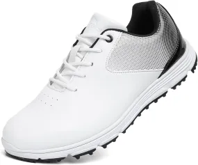 JiuQing Golf Shoes Men Spikeless Professional Golfing Trainers Waterproof Outdoor Anti Slip Walking Shoes