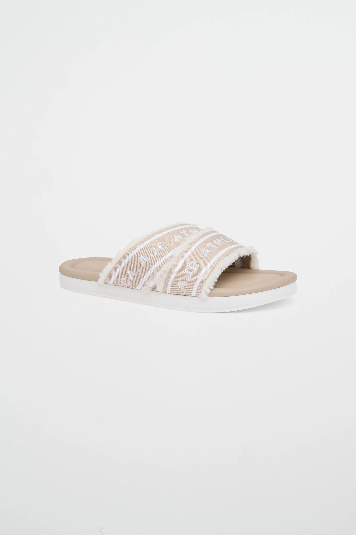 Logotape Shearling Slides 938