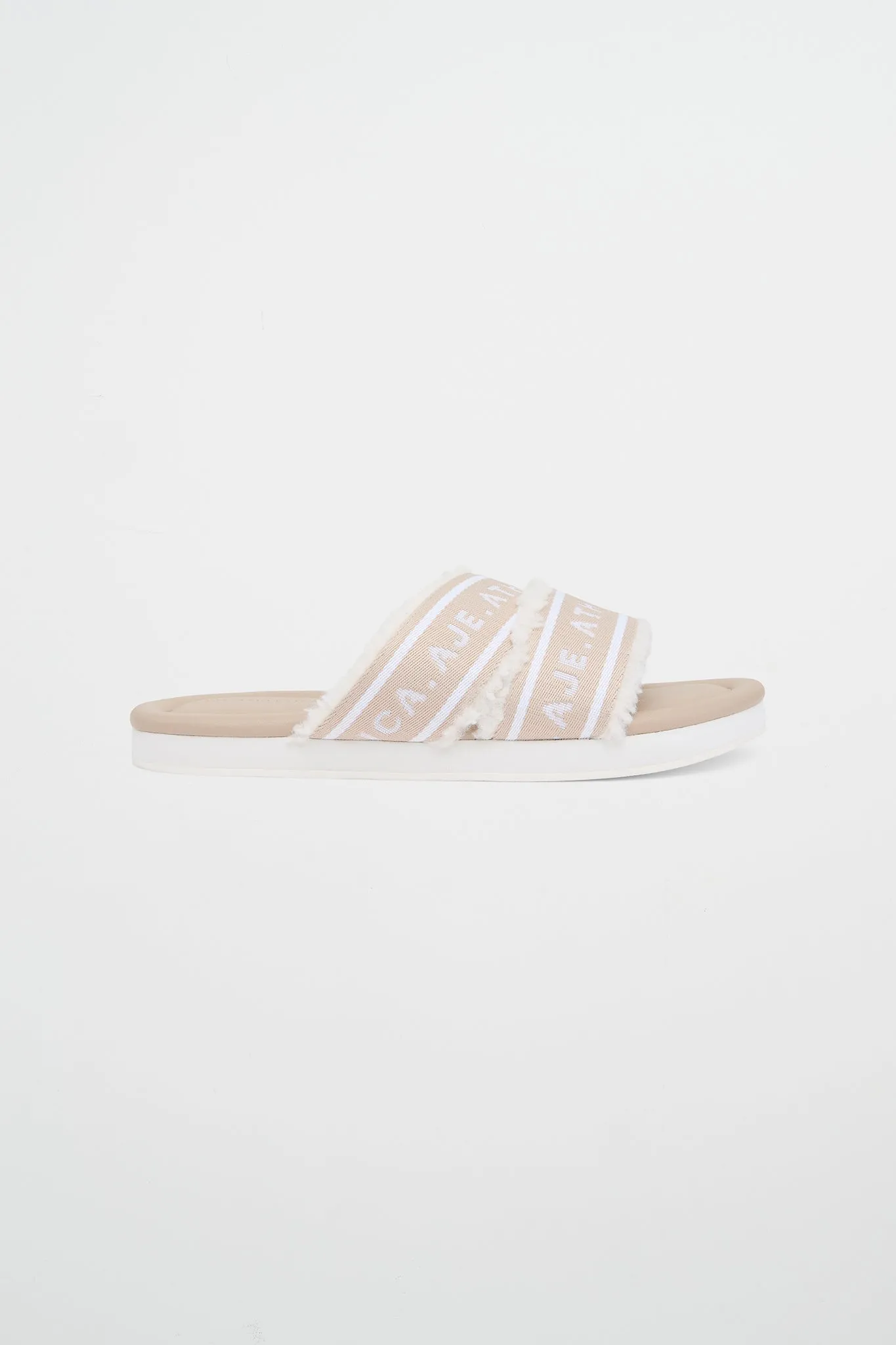 Logotape Shearling Slides 938