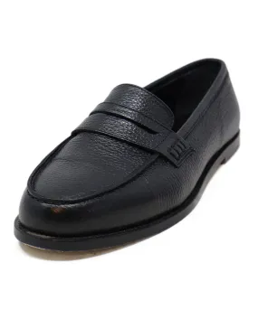 Manolo Blahnik Black Leather Loafers sz 9