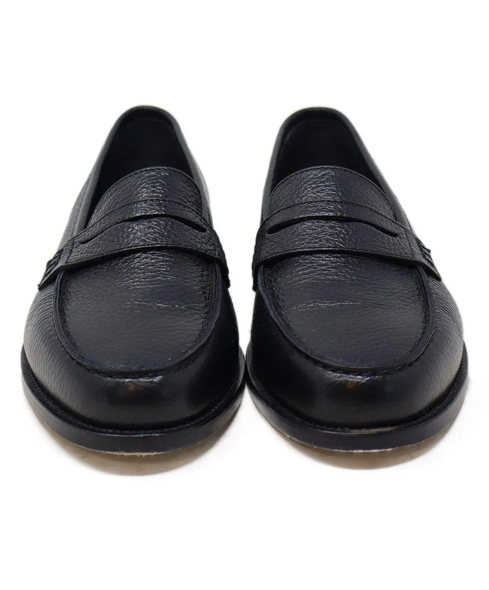 Manolo Blahnik Black Leather Loafers sz 9