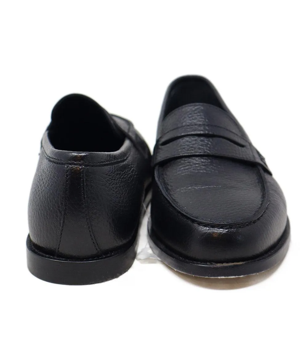 Manolo Blahnik Black Leather Loafers sz 9