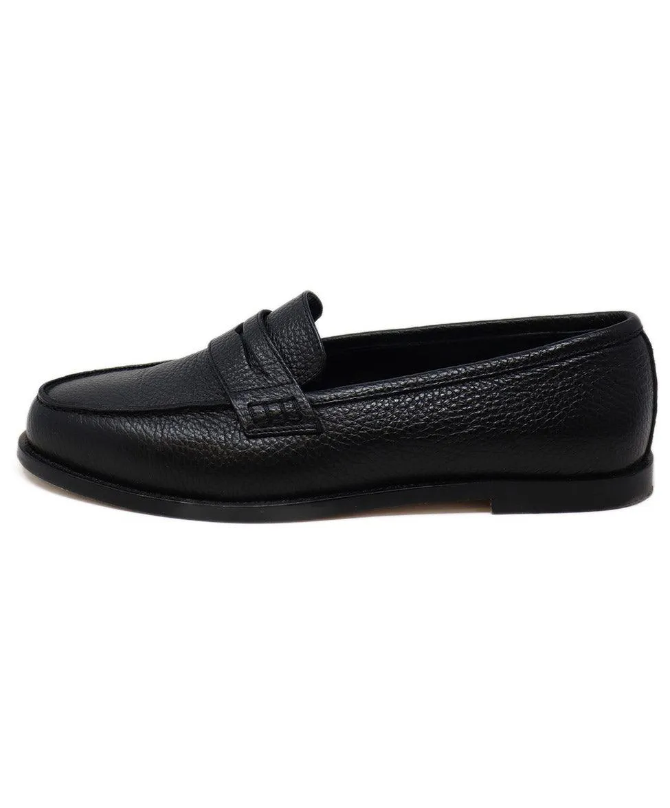 Manolo Blahnik Black Leather Loafers sz 9