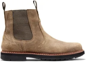 Men's Chelsea Boots Suede Zipper Dress Boots Retro Classic Breathable Lightweight Square Head Ankle Boots Cowboy Boots for Men