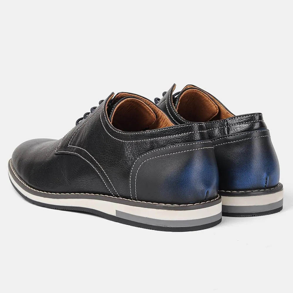 Men's Comfortable Dress Shoes, Flat Non Slip Casual Derby Oxford Shoes, Leather Stitching Lace-up Business Sneakers